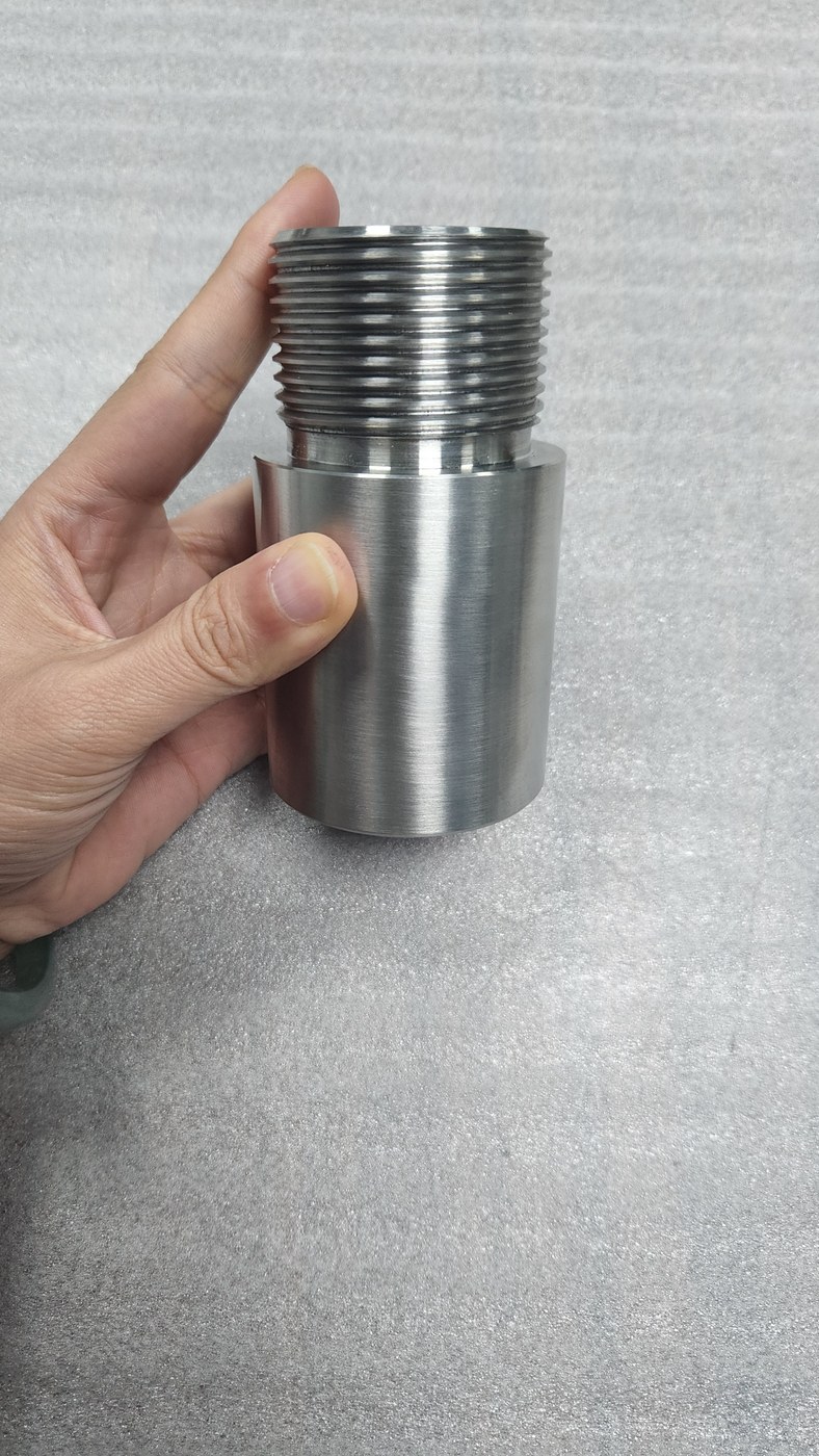 不锈钢外螺纹连接套小批量加工 多角度实拍
