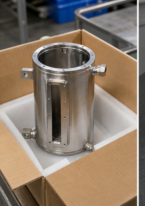 不锈钢VAC tank筒体焊接组件小批量加工 包装视图